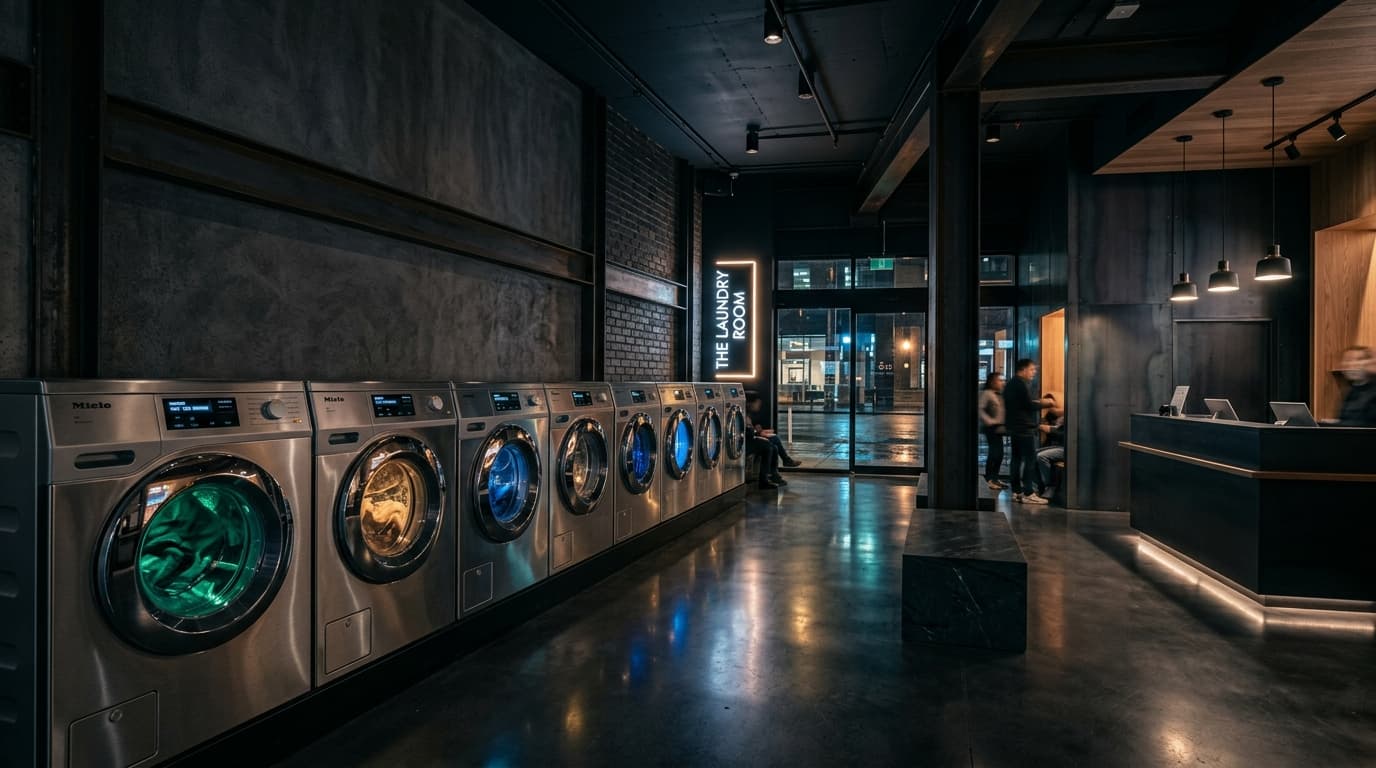 Modern Commercial Laundromat Facility